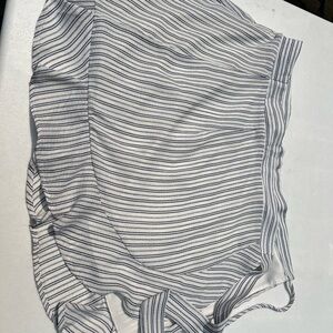 Lulu's Blue and White Striped Skirt